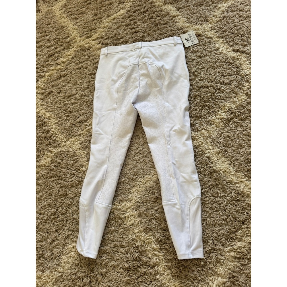 SmartPak White Full Seat Silicone Grip Equestrian Riding Breeches 32R NWT - Picture 5 of 7
